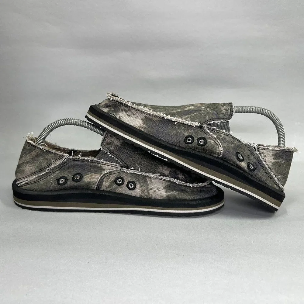 Sanuk Men's Size 8 Vagabond Soft Top Tie Dye Slip On‎ Loafers